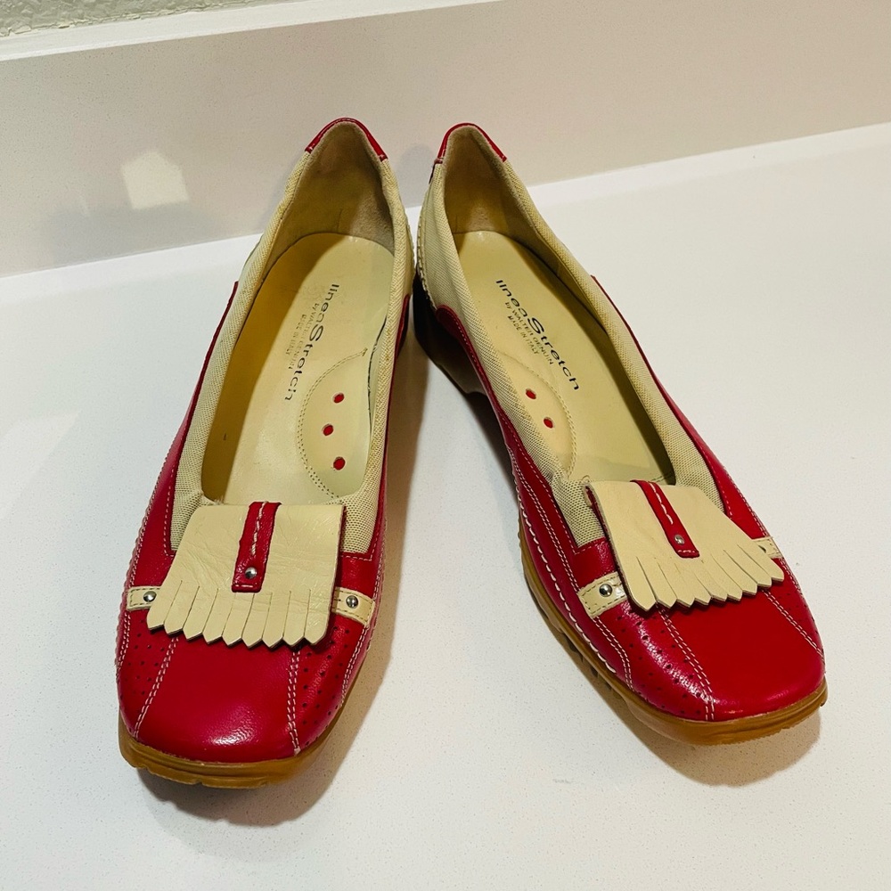 Walter Genuin Linea Stretch Women's Red/Tan Golf Shoe